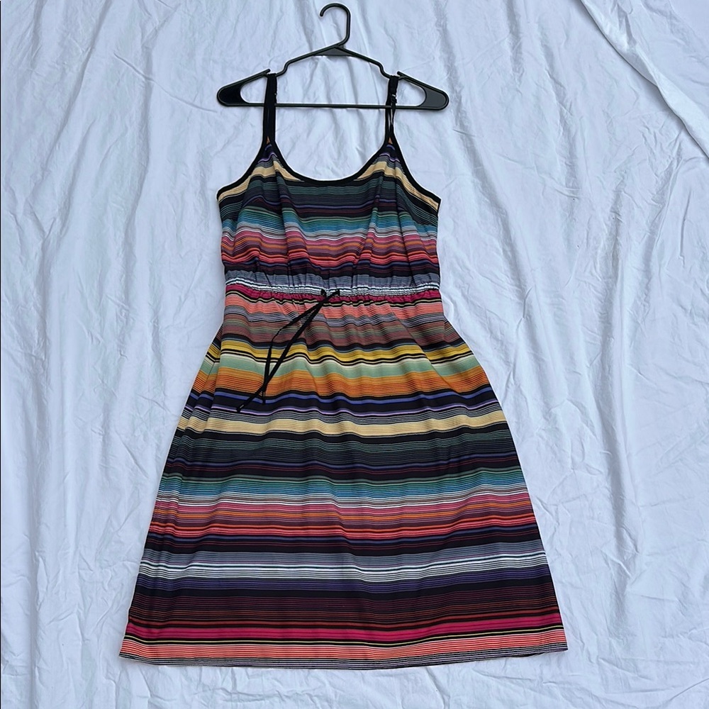 Athleta Colorful Striped Sleeveless Sundress